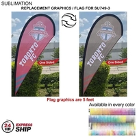 24Hr Express Ship - Replacement flag for 7.5' small tear drop... from ASI...