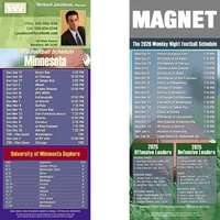 Football Schedule Strip Magnets