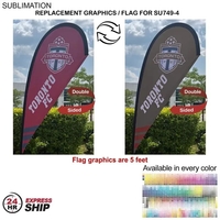 24Hr Express - Replacement flag for 7.5' small tear drop flag... from ASI...
