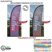 72Hr Fast Ship - Replacement flag for 8.5' small feather flag... from ASI...