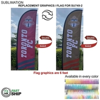 72Hr Fast Ship - Replacement flag for 8.5' small feather flag... from ASI...