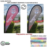 72Hr Fast Ship - Replacement flag for 7.5' small tear drop... from ASI 53509...