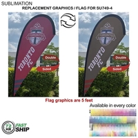 72Hr Fast Ship - Replacement flag for 7.5' small tear drop... from ASI 53509...