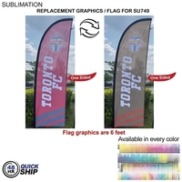 48Hr Quick Ship - Replacement flag for 8.5' small feather flag... from ASI...