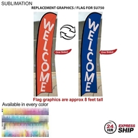 24Hr Express Ship - Replacement flag for 10' small feather flag... from ASI...