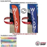 24Hr Express Ship- Replacement flag for 10' small feather flag kit,... from...