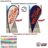 24Hr Express Ship - Replacement flag for 9' small tear drop... from ASI 53509...