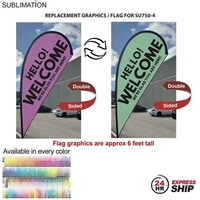 24Hr Express - Replacement flag for 9' small tear drop flag... from ASI 53509...