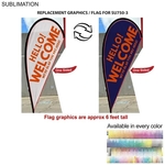 Replacement Graphics for 9' Small Tear Drop Flag Kit