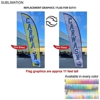 Replacement Flag for 13' Medium Feather Flag Kit, Full Color Graphics... from...