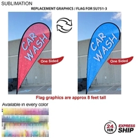 24Hr Express Ship - Replacement flag for 12' medium tear drop... from ASI...