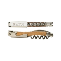 Waiter's corkscrew that features a stainless steel worm and...