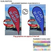 Replacement Flag for 12' Medium Tear Drop Flag Kit, Full Color... from ASI...