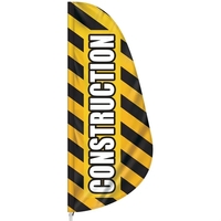 3' x 8' Single Reverse Custom Feather Flag - Knitted Polyester.... from ASI...