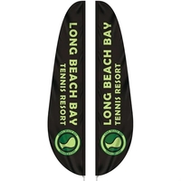 3' x 15' Custom Double Sided Feather Flag - Knitted Polyester... from ASI...