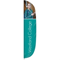 3' x 15' Single Reverse custom flutter flag, made of knitted... from ASI...