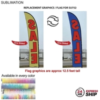 24Hr Express Ship - Replacement flag for 15' large feather flag... from ASI...