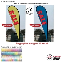 24Hr Express Ship- Replacement flag for 13.5' large tear drop flag... from...