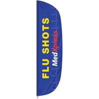 3' x 12' Single Reverse custom flutter flag, made of knitted... from ASI...