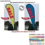 Replacement Graphics for 13.5' Large Tear Drop Flag Kit