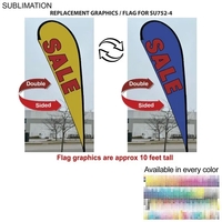 Replacement Flag for 13.5' Large Tear Drop Flag Kit, Full Color... from ASI...