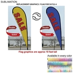 Replacement Graphics for 13.5' Large Tear Drop Flag Kit