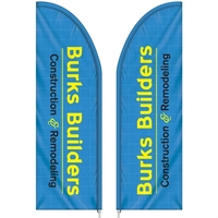 3' x 10' Custom Double Sided half drop flag made of... from ASI 80228 Quinn