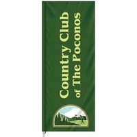 3' x 8' Single Reverse custom square feather flag, made... from ASI 80228 Quinn
