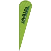 3' x 12' Single Reverse custom teardrop flag, made of knitted... from ASI...