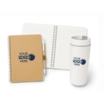 Eco Friendly 16 oz Tumbler with 5x7 Notebook and Pen