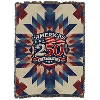 America's 250th Jacquard Woven 100% Cotton Blanket Collection size 54"x72"...