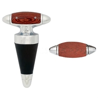 Cone-type bottle stopper with wood inlaid handle.... from ASI 55450 Franmara Inc