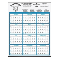 Blue and Black Modern Yearly Calendar. Top Imprint.... from ASI 50873...