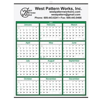 Green and Black Modern Yearly Calendar. Top Imprint.... from ASI 50873...