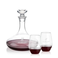 The Elliston Decanter Set features a classic, gently flared decanter with......