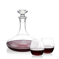 The Elliston Decanter Set features a classic, gently flared decanter with......