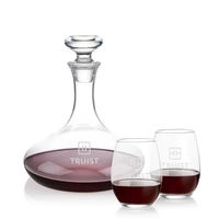 The Elliston Decanter Set features a classic, gently flared decanter with......