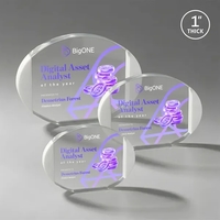 The Darwin combines clear oval optical crystal with white crystal edging......