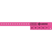 Multi-tab vinyl wristband features 5-tab pull off's for redemption use.......