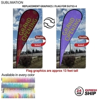 24Hr Express - Replacement flag for 16' x-large tear drop flag... from ASI...