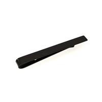 Stainless steel metal tie clip plus laser engraving on 1 location... from ASI...