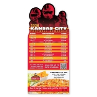 7.63" x 3.5" x .01" football themed schedule magnet with four... from ASI...