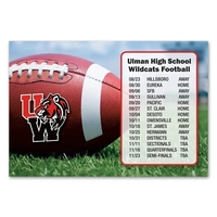 4" x 5 7/8" sports themed schedule magnet with square corners.... from ASI...