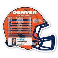 Football themed schedule magnet with four color process imprint.... from ASI...