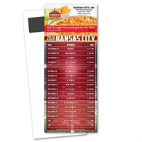 3 1/2" x 8 1/2" football themed schedule magnetic stick-up card... from ASI...