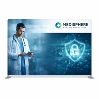 10' tension fabric display kit with pillowcase-style graphic, aluminum frame,...