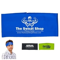 9 7/8" x 4" unisex headband made with moisture-wicking polyester.... from ASI...