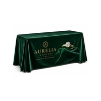 Luxury velvet table throw with full dye-sublimation graphics, rich color...
