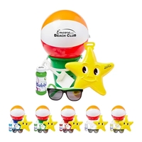 Beach kit with a 6" sand pail, 12" beach ball, starfish... from ASI 63549...