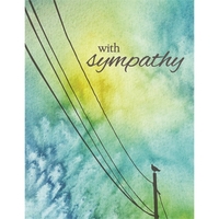 Watercolor Sympathy Card in 3 sizes, 50 min. stock or full... from ASI 95280...
